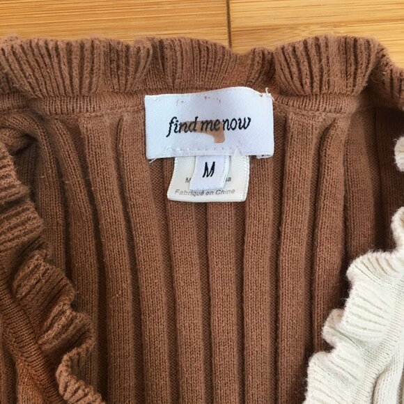 EUC Find Me Now Colorblock Ruffled Cardigan - Picture 5 of 5